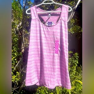 Active Space Dyed Jersey Crossover Back Tank